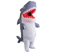 Peryauts Inflatable Halloween Costumes, Adult Blow up Shark Costume | Full-Bodied Inflatable Shark, Fits 59-74.8in, Hassle-Free Setup, Ideal for Cosplay & Performances
