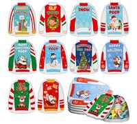 Peryiter 10 Pieces Christmas Mint Tins Candy Poop Mint Tins Gift Funny Candy Metal Box Stocking Stuffers(Lovely Style)