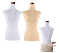 Peryiter 2 Pieces Mannequin Fabric Cover Soft Stretchy Clothing Upper Body Mannequin Cover for Retail Boutique Store Form Dummy Model Display Fitting Styling