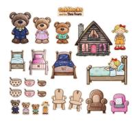 Peryiter 24 Pack Goldilocks and the Three Bears Felt Board Story Sets Precut Flannel Board Figures Stories for Preschool Toddlers Stories Play Activity