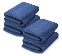 Peryiter 4 Pack 96'' x 80'' Extra Large Moving Blankets 4.4 lb Heavy Duty Moving Pads and Packing Blankets Thick Quilted Shipping Furniture Pads for Furniture Artwork Floor, Royal Blue