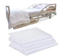 Peryiter 4in1 Fitted Bed Sheets: Polyester/Cotton, White, Soft Comfy 36" x 80" x 9.5"
