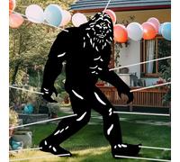 Peryiter 7.2ft Bigfoot Birthday Party Backdrop Decorations Large Bigfoot Photo Backdrop Fabric Big Foot Sasquatch Photo Props for Christmas Party Floor Yard Garden Outdoor Indoor Home Decor