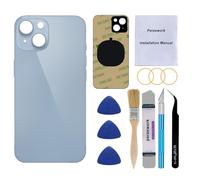 Perzework OEM Rear Back Glass Replacement for iPhone 14 Plus 6.7 inches with Reparing Toolkit (Blue)