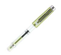 PERZOE Daily Writing Tool Hand Polished Pen Ergonomic Fountain Anti-Slip Design High Ink Capacity Vacuum Filling System Stainless Steel Nib Lightweight Green