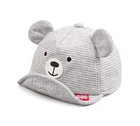 Pesaat Bear Baby Baseball Hat Toddler Cotton Sun Cap Infant Ball Caps Adjustable Baseball Cap for Boys Girls 3-18M (UK, Age, 3 Months, 18 Months, Gray)