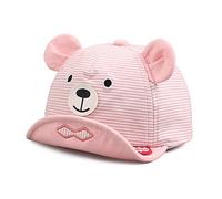 Pesaat Bear Baby Baseball Hat Toddler Cotton Sun Cap Infant Ball Caps Adjustable Baseball Cap for Boys Girls 3-18M (UK, Age, 3 Months, 18 Months, Pink)