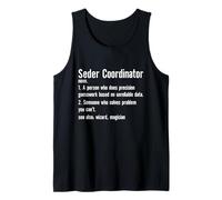 Pesach Coordinator Jewish Food Matzo Matzah Seder Leader Tank Top