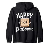 Pesach Leader Matzah Happy Jewish Food Seder Leader Zip Hoodie