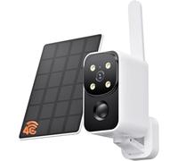 PESAIR 4G LTE Wireless Outdoor Surveillance Camera with SIM Card, 180° 2K Solar Camera without WiFi, Human Detection PIR and Alarms, 9000mAh, Night Vision Colour, 2-Way Audio, Cloud, IP65