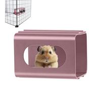 PeSandy Hamsters Cooling Tunnel, Hamsters Instant Cooling Metal House, Aluminum Hanging Hideout Toys for Small Animals Dwarf Hamster Syrian Hamster Leopard Gecko (Pink, 4.7x2.7x2.7 in)