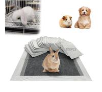 PeSandy Rabbit Pee Pads, Pet Toilet/Potty Training Pads, 100PCS All Absorb & Odor Control Disposable Cage Liners with Quick-Dry Surface for Guinea Pigs Puppy Chinchillas Hamsters Ferrets Hedgehog Cat