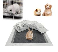 PeSandy Rabbit Pee Pads, Pet Toilet/Potty Training Pads, 50PCS All Absorb & Odor Control Disposable Cage Liners with Quick-Dry Surface for Guinea Pigs Puppy Chinchillas Hamsters Ferrets Hedgehog Cats