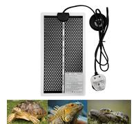 PeSandy Reptile Heat Pad with 7 Button Temperature Adjustment, Under Tank Terrarium Heat Mat for Reptiles Tortoise Snakes Lizard Gecko Frog Hermit Crab and Other Small Animals, 7W Reptile Heating Pads