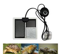 PeSandy Reptile Heat Pad with 7 Button Temperature Adjustment, Under Tank Terrarium Heat Mat for Reptiles Tortoise Snakes Lizard Gecko Frog Hermit Crab and Other Small Animals, 5W Reptile Heating Pads