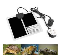 PeSandy Reptile Heating Mat with Temperature Adjustment, 5W Non-Adhesive Heat Pad for Reptiles Tortoise Snakes Lizard Gecko Hermit Crab Turtle Amphibians - Removable Under Tank Heat Pad (5.9x5.5 inch)