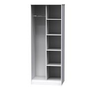 Pesaro Ready Assembled Contemporary White Double Wardrobe (H)1970mm (W)740mm (D)530mm