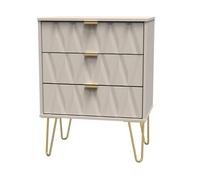 Pesaro Ready Assembled Kashmir 3 Drawer Sideboard (H)740mm (W)575mm