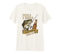 Pesca E Birra Ecco Perché Sono Qui Vintage Premium T-Shirt