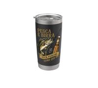 Pesca E Birra Ecco Perché Sono Qui Vintage Stainless Steel Insulated Tumbler