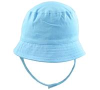 Pesci Baby Boys Sun Hat Summer Bucket Hats with Chin Strap (Blue, 0-3 Months)