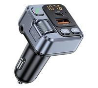 Pesderty Car FM Transmitter Modualator Bluetooth Car MP3 Player AUX Audio Receiver USB Type C PD30W Car Charger Handsfree