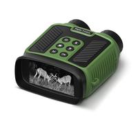Pesderty Digital Infrared Night Vision Binoculars Telescope 300M 2.5K UHD 40MP 10X Optical 8X Zoom Digital Telescope ArmyGreen