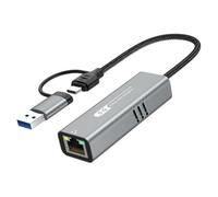 Pesderty USB 3.2 to 5Gbps Ethernet Adapter RTL8157 5000Mbps RJ45 Network Converter for Laptop Support 5G,2.5G,1G,100Mbps