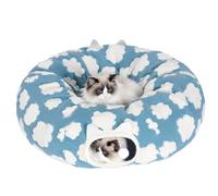 Pesen Cat Tunnel Bed with Soft Cushion, Cat Toys for Indoor Cats Enhance Bonding Between Pets and Owners, Encourage Exploration, and Satisfy Natural Instincts for Kittens, Dogs, and Rabbits