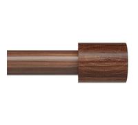 PeSenp Wood Curtain Rod for Windows 48 to 84, 1" Inch Adjustable Imitation Wood Grain Window Curtain Rod, Heavy Duty Curtain Rods Easy Install Decorative Drapery Rod for Bedroom, Kitchen and Patio
