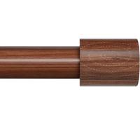 PeSenp Wood Curtain Rod for Windows 48 to 84, 1" Inch Adjustable Imitation Wood Grain Window Curtain Rod, Heavy Duty Curtain Rods Easy Install Decorative Drapery Rod for Bedroom, Kitchen and Patio