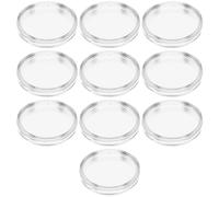Pesfehhy 10 pcs Small round transparent plastic coin capsules box 26mm