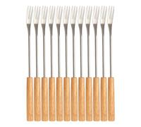 Pesfehhy 12 PCS Fondue Fork Grilling Set Muddler Reusable Fruit Forks Bbq Fork Dipping Ice Cream Fondue Forks for Cocktails Set