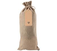 Pesfehhy 12 Pieces Burlap Wine Bags Wine Bottle Bags with Drawstrings Reusable Bags with Tags for Party Blind Tasting Birthday Wedding Travel Housewarming