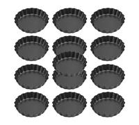 Pesfehhy 13 Pcs Egg Tart Molds, 3inch Mini Tart Pans Removable Bottom, Cupcake Cake Muffin Mold Tin Pan Baking Tool