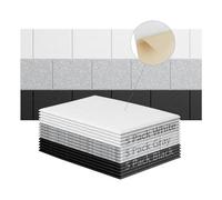 Pesfehhy 15 Pack 12x8x4 Inch Acoustic Wall Panels, Self-Adhesive Sound Absorbing Panel,for Recording Studios 3 Color