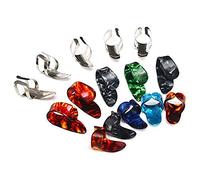 Pesfehhy 15pcs Guitar Picks humb Finger Picks Metal + plastic