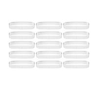 Pesfehhy 15Pcs Oval Tartlet Molds Perforated Tart Molds for Baking Stainless Steel Round Form Ring for Tart Mousse Pies Quiche