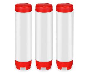 Pesfehhy 16 Oz Inverted Squeeze Bottles Condiment Squeeze Bottle Refillable Tip Large Valve Dispenser for Sauces Ketchup