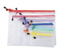 Pesfehhy 18 Pack 8 Sizes Zipper Mesh Pouch, Waterproof Zipper File Bags Document Pouch Multipurpose Travel Bags (9 Colors)