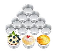 Pesfehhy 18 Pieces 4 Inch Small Cake Pan Mini Round Cake Pans for Baking Cake Pans Cheese Cake, Pizza, Quiche
