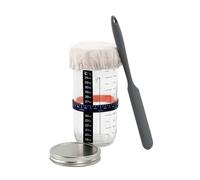 Pesfehhy 1Set Glass Airtight Jar Natural Fermentation Jar with Lid and Scale Dough Fermentation Kit