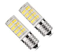 Pesfehhy 2 Pack 4W Dimmable LED E17 Microwave Oven Bulb, Daylight 6000K 40W Equivalent Light,Ceramic E17 LED Bulb