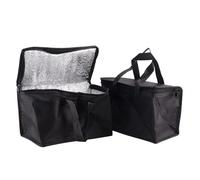 Pesfehhy 2 Pack Insulated Grocery Bag: Heavy Duty Foldable Shopping Storage Zipper Tote Bag for Hot and Cold Reusable Shopping Catering, Freeze Food Transport Delivery, Travel, Picnic