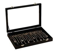 Pesfehhy 20 Hooks Necklace Organizer Box Necklace Display Case Jewelry Tray Necklace Storage Holder with Transparent Lid