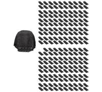 Pesfehhy 200 Pcs Black Disposable Microphone Covers Karaoke Anti-Splash Mic Cover Dust-Proof Accessories