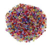 Pesfehhy 2000 Mixed Bicone Acrylic Tiny Spacers Beads 4x4mm
