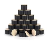 Pesfehhy 24 Pack 4 Oz Black Candle Tins with Lids, 4Oz Candle Jars for Making Candles Bulk Easy Install Easy to Use