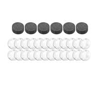 Pesfehhy 24 Sets Craft Fridge Magnet Glass Ceramic Magnet with Adhesive Backing and Transparent Clear Glass Dome Cabochons