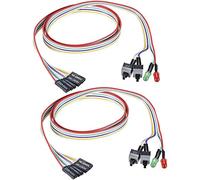 Pesfehhy 2Pcs Computer Case ATX Power on Off Reset Switch Cable with 2 LED Light Light Red Green ATX Case Front Bezel Wire,65cm